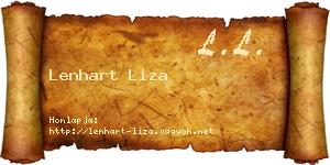 Lenhart Liza névjegykártya